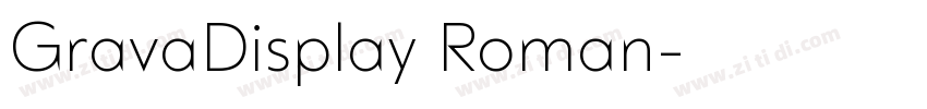 GravaDisplay Roman字体转换